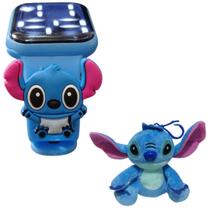Relógio Digital Inspirado Stitch+Pelucia Infantil_Azul