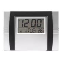 Relógio digital LCD de mesa ou de parede c/alarme despertador temperatura e calendário 6602