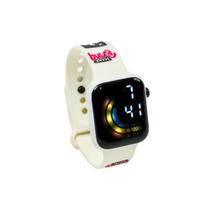 Relogio digital lcd makebrinq - polibrinq - branco