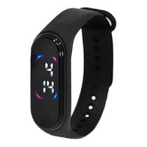 Relógio Digital LED + 4 Pulseiras Pretas Extras