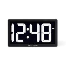 Relógio digital LED AcuRite 75114M 25 cm com escurecimento automático de branco Relógio digital LED AcuRite 75114M 25 cm com escurecimento automático de branco