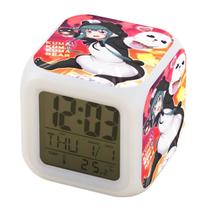 Relógio digital LED Bear Bravely entra em outro mundo 8x8x8cm