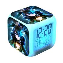 Relógio digital LED Black Rock Shooters Square com alarme