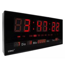 Relógio Digital Led Calendário Temperatura Escritório