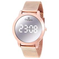 Relógio Digital LED Champion A Prova D'água Rose Espelhado Redondo Relógio Digital LED Champion A Prova D'água Rose Espelhado Redondo