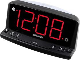 Relógio Digital LED com Alarme Alto, Números Grandes e Dígitos Brilhantes - SHARP
