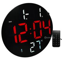 Relógio Digital LED com Controle Remoto, Calendário e Temperatura ST267 ST367