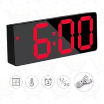 Relógio Digital LED Despertador Eletrônico ZB4005 - AT VARIEDADES