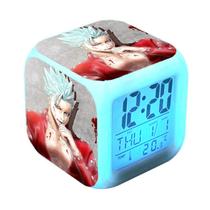 Relógio digital LED Despertador Sevens Deadly Sins 8x8x8cm