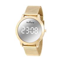 Relógio digital led dourado 650012 Rommanel Tamanho:24