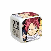 Relógio digital LED Fairy Tails Square com função de despertador
