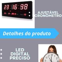 Relógio Digital Led Grande Cozinha Ginásio