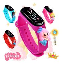 Relógio Digital Led Infantil A Prova D'água Princesas Personagens Animados Crianças Meninos Meninas