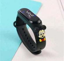 Relógio Digital LED Infantil para Crianças Esportivo Eletrônico Personagens Disney Mickey Miney Minnie Mouse Prova água - LVO