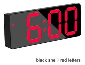Relogio Digital Led LCD Brilha Portatil Cabeceira Mesa Espelhado Hora Despertador Alarme - PLACE LUZ