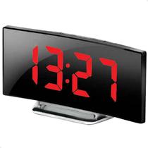Relógio Digital Led Lorben Alarme Curvado Espelhado Mesa de Cabeçeira GT6329