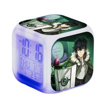 Relógio digital LED Rising of Shield Heros Square com alarme