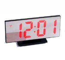 Relógio Digital Led Tela Espelhada C/ Alarme Temperatura