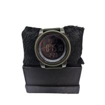 Relógio Digital Marrom Prova DÁgua 50m Timer Data Alarme