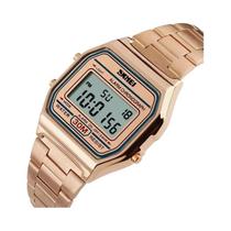 Relógio Digital Masculino À Prova D'Água Skmei 3Bar Com Pulseira De Aço Inoxidável Display LED