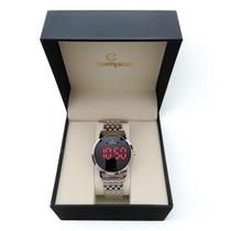 Relógio Digital masculino Champion prata Pulseira Ajustável Relógio Digital masculino Champion prata Pulseira Ajustável