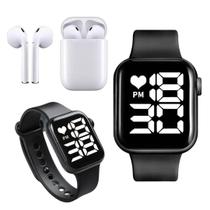 Relógio digital masculino e feminino Fone Bluetooth Red2 Relógio digital masculino e feminino Fone Bluetooth Red2