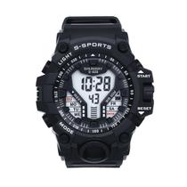 Relógio Digital Masculino Esportivo Todo Preto