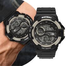 Relógio Digital Masculino Preto e Cinza de Pulso Com Pulseira de Silicone à Prova D Água Esportivo Surf Shock Mormaii Relógio Digital Masculino Preto e Cinza de Pulso Com Pulseira de Silicone à Prova D Água Esportivo Surf Shock Mormaii