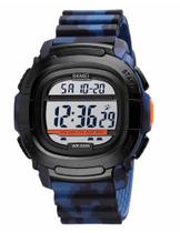 Relógio Digital Masculino Skmei 1657 Esportivo Azul Camuflado