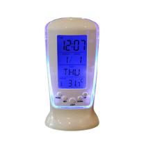 Relógio Digital Mesa Despertador Calendário Termômetro Led