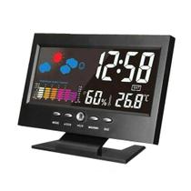 Relógio Digital Meteorológico Despertador com Haste de Apoio - Kapbom