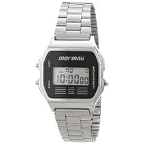 Relogio digital mormaii prata feminino vintage mobj3808aa/3p