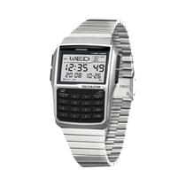 Relógio Digital Multifuncional De Luxo Em Aço Inoxidável Para Homens, Estilo Calculadora