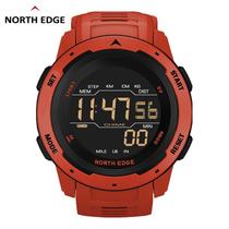 Relógio Digital NORTH EDGE Mars À Prova D'Água 50m SPORT - Vermelho