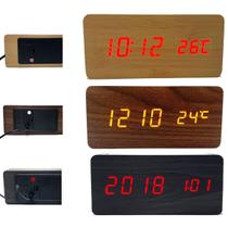 Relógio Digital Para Sala Temperatura Despertador Calendário - Exclusivo