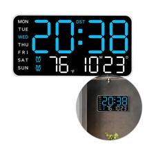 Relógio Digital Parede e Mesa Temperatura Humidade Despertador Data Hora Led