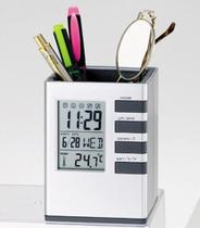 Relógio Digital Porta Objetos Termômetro E Calendário - Lelong