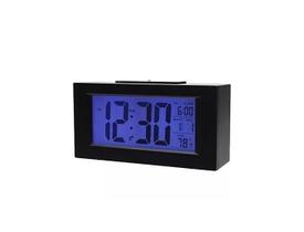 Relógio Digital Preto Grande Alarme Hora Luz Temperatura