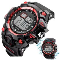 Relógio digital prova d'água masculino premium esportivo cronometro robusto preto original alarme