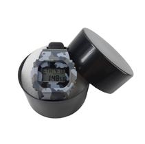 Relógio Digital Prova D Água Metal Borracha Camuflado Cinza