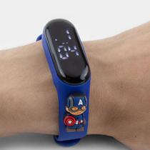 Relógio Digital Pulso Led Personagem Capitão América Relógio Digital Pulso Led Personagem Capitão América