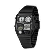 Relógio Digital Quadrado Masculino Com LED Multifuncional Termômetro Cronômetro Casual Para Jovens