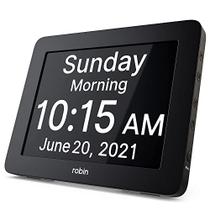 Relógio Digital Robin 2022 v2.0 Display Extra Grande Preto - Ajuda com Perda de Memória