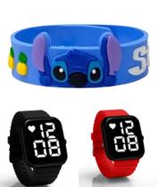 Relogio digital smar a prova d agua e pulseira infantil masculino Stich kit 2 em 1 menino. Relogio digital smar a prova d agua e pulseira infantil masculino Stich kit 2 em 1 menino.