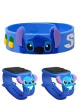Relogio digital smar figura e pulseira Stich azul infantil masculino kit 2 em1 menino. Relogio digital smar figura e pulseira Stich azul infantil masculino kit 2 em1 menino.