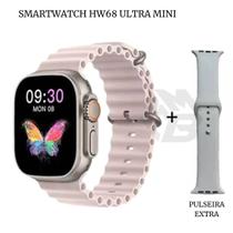 Relógio Digital Smartwatch Hw68 Ultra Original Mini lançamento 41mm C/ 02 Pulseiras - WearFit