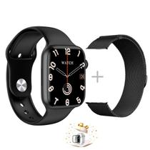 Relógio Digital Smartwatch Para Android IOS W99 Troca Foto Faz Ligação Com 2 Pulseiras preto