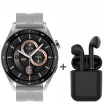 Relogio Digital Smatwatch Hw28 Esportivo tecnologia NFC mais fone de ouvido i12 Cor: Branco