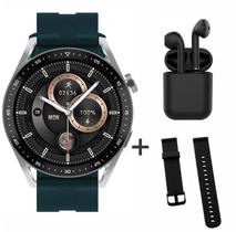 Relogio Digital Smatwatch Hw28 Esportivo tecnologia NFC mais pulseira e fone I12 Cor: Verde