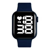 Relógio Digital Sport Led Masculino Feminino Adulto Infantil 021 Marinho